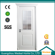 Interior Classic Solid Wood White Painting Glass Door for Projects